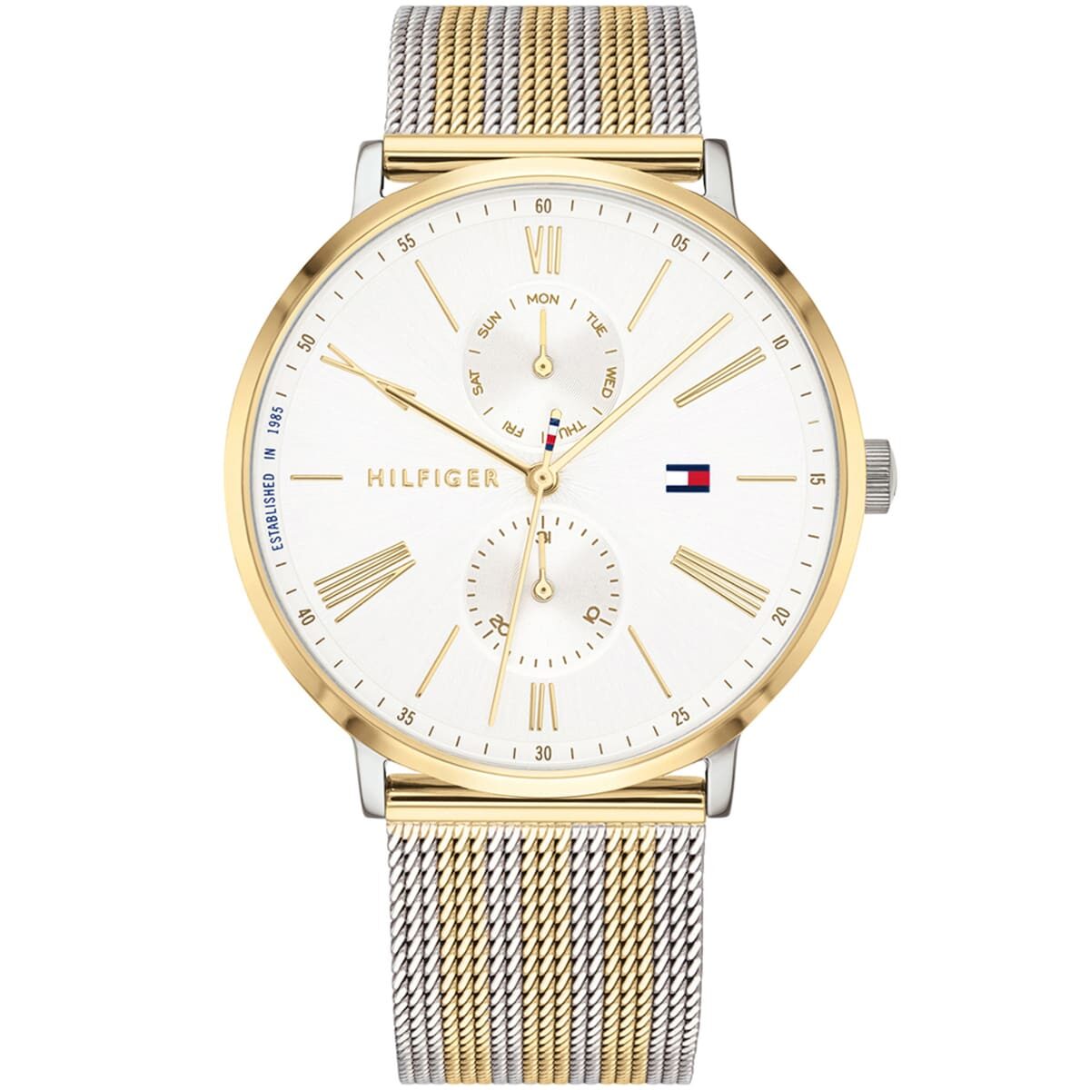 1782074-tommy-hilfiger-watch-women-white-dial-stainless-steel-metal-silver-gold-mesh-two-tone-strap-quartz-analog-day-date-month-jenna