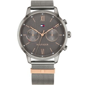 1782304-tommy-hilfiger-watch-women-gray-dial-stainless-steel-metal-grey-mesh-strap-quartz-analog-day-date-month-blake
