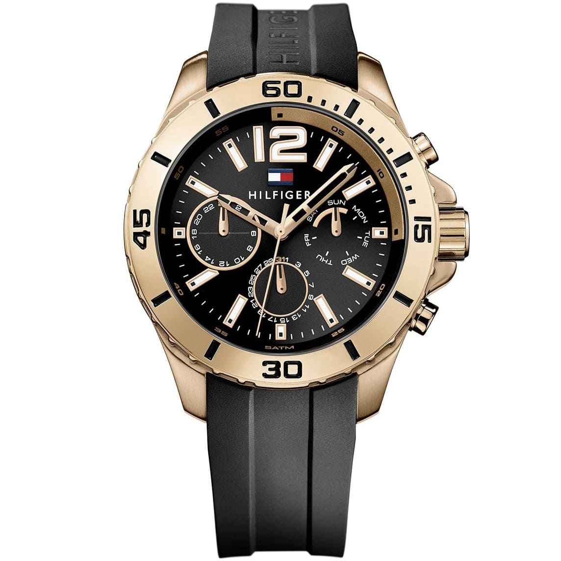 1791145-tommy-hilfiger-watch-men-black-dial-rubber-strap-quartz-analog-day-date-month-nolan