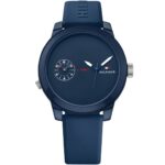 1791325-tommy-hilfiger-watch-men-blue-dial-rubber-strap-quartz-analog-dual-time-denim