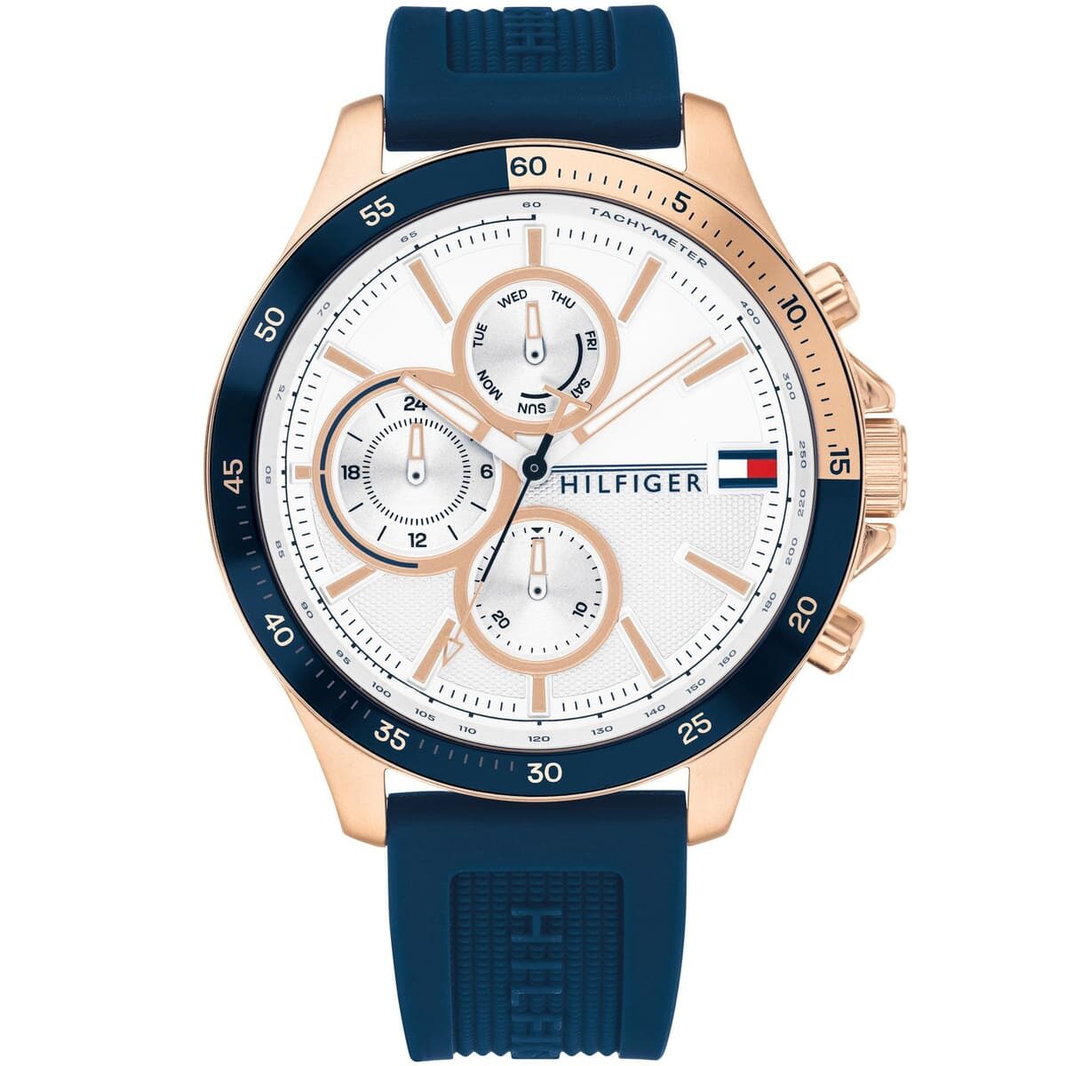 1791778-tommy-hilfiger-watch-men-silver-dial-rubber-blue-strap-quartz-analog-day-date-month-bank