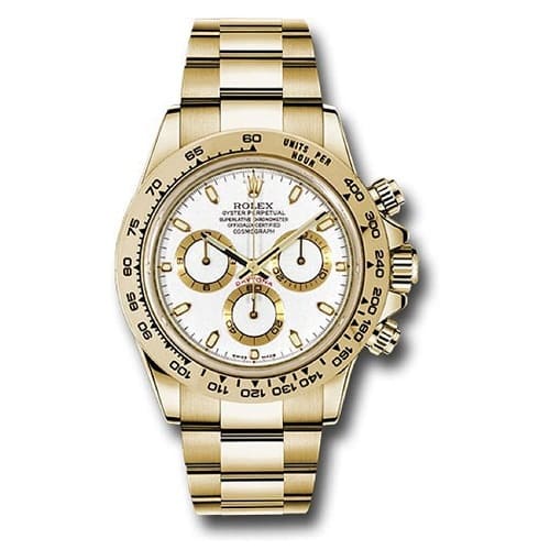 ROLEX-PERPETUAL-SUPERLATIVE-CHRONOMETER-OFFICIALLY-CERTIFIED-COSMOGRAPH-DAYTONA-WATCH-WHITE-WITH-STAINLESS STEEL-GOLD BELT