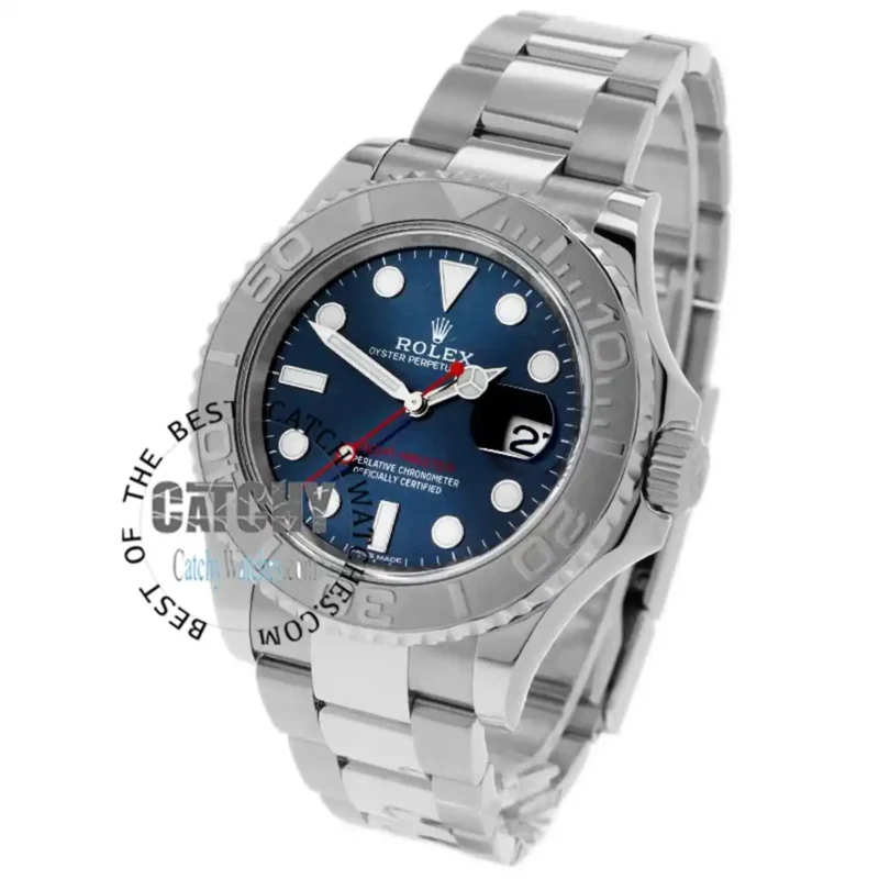 Rolex-Yacht-Master-Watch-Blue-With-Stainless-Steel-Silver-Belt-strap-egypt