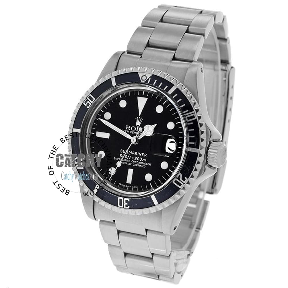 rolex-oyster-submariner-watch-black-dila-metal-silver-strap-automatic-egypt