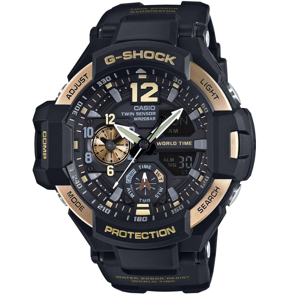 Casio-G-Shock-Watch-For-Men-GA-1100-9GJF-with-black-dial-resin-strap-with-black-color
