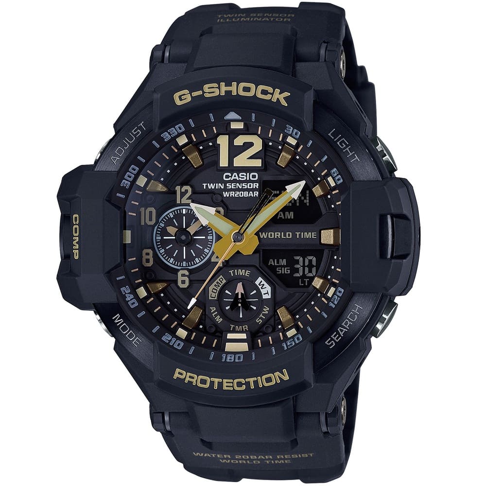 Casio-G-Shock-Watch-For-Men-GA-1100GB-1A-with-black-dial-resin-strap-with-black-color