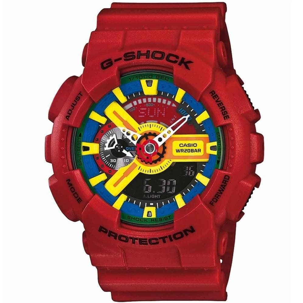Casio-G-Shock-Watch-For-Men-GA-110FC-1A-with-blue-dial-resin-strap-with-red-color