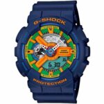Casio-G-Shock-Watch-For-Men-GA-110FC-2A-with-green-dial-resin strap with blue color
