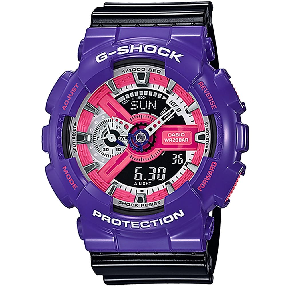 Casio-G-Shock-Watch-For-Men-GA-110NC-6A-with-red-dial-resin-strap-with-black-color