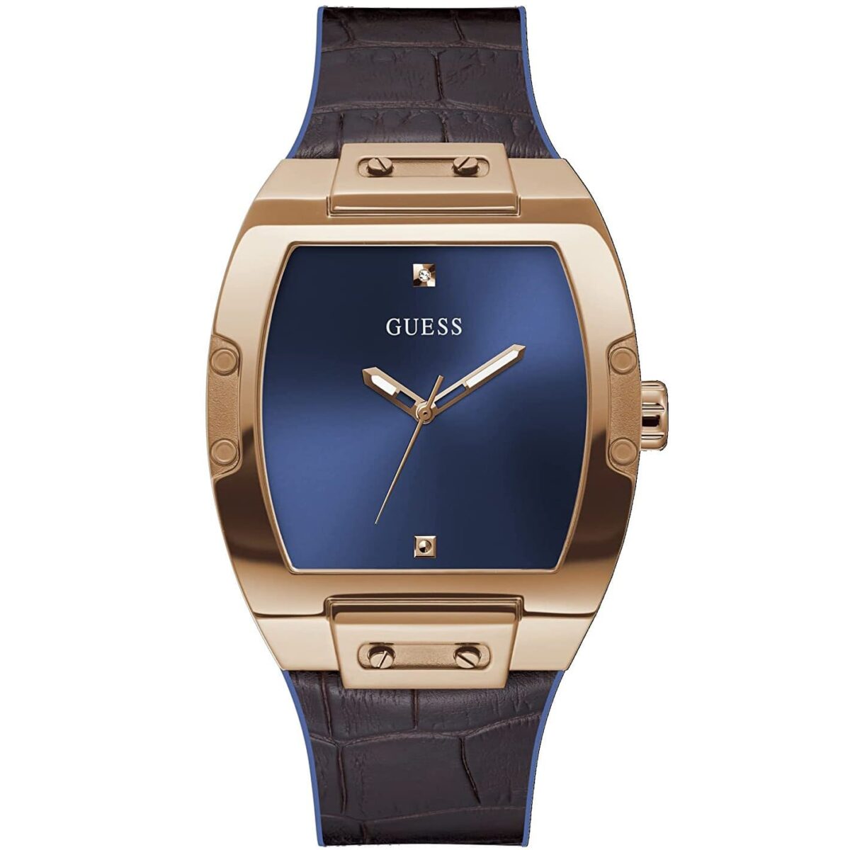 GUESS-Mens-43-mm-Phoenix-Blue-Dial-Genuine-Brown-Leather-Strap-Analog-Watch-GW0386G2
