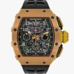 Richard-Mille-RM11-black-Rubber-Strap-Black-dial-rectaingle-men's-watch