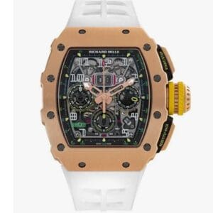 Richard-Mille-RM11-white-Rubber-Strap-Black-dial-rectaingle-Watch-for-Men