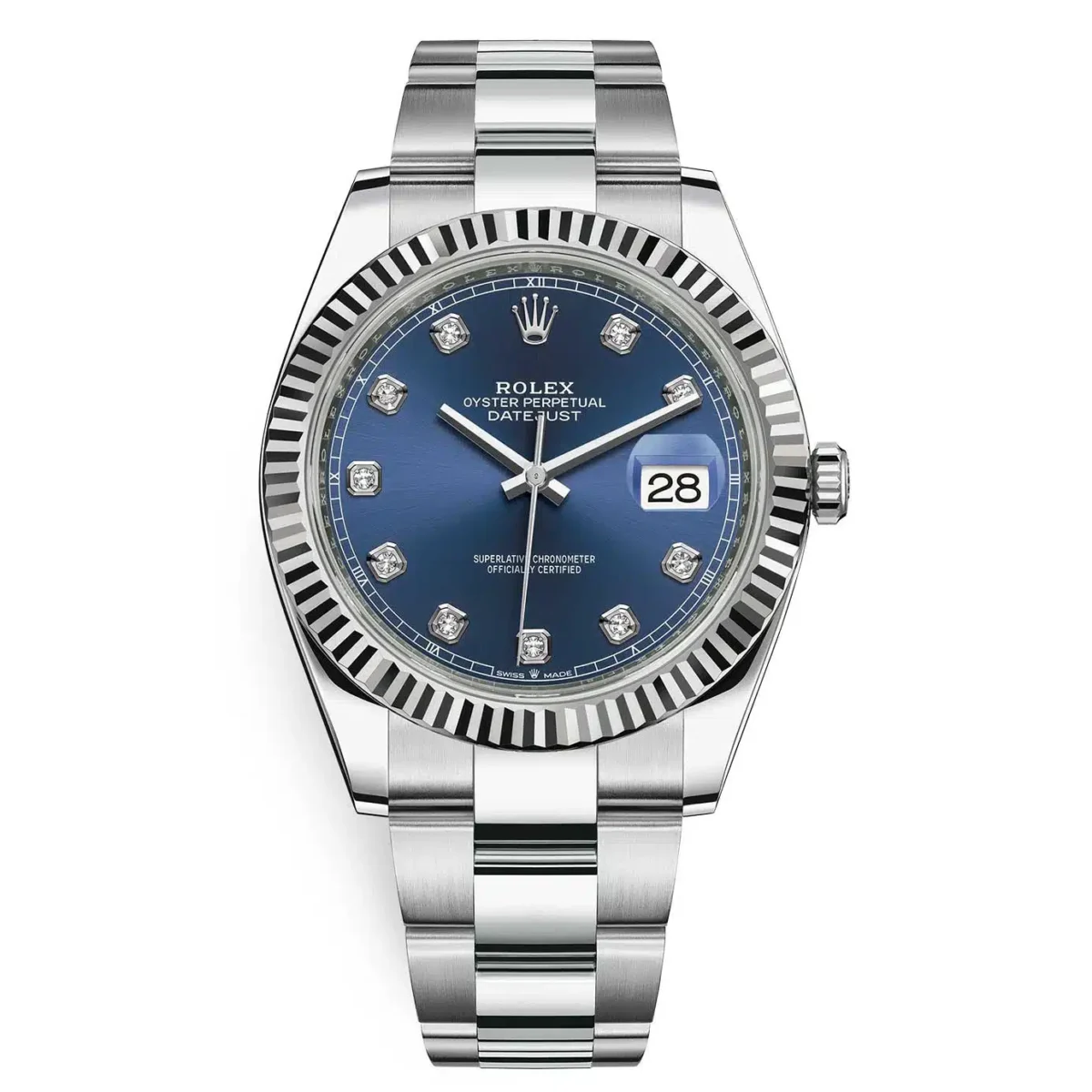 Rolex Watch Datejust 41 Blue Diamond Dial Watch 126334-0015