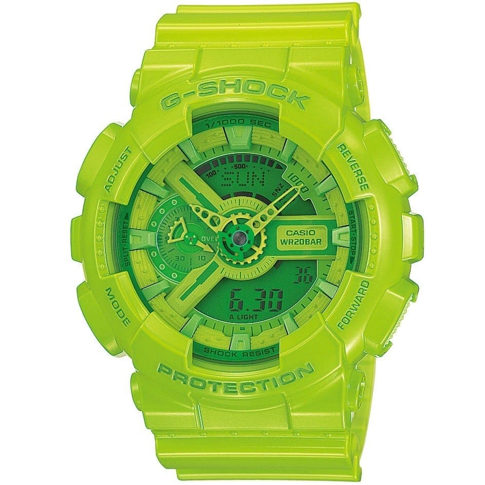 Casio-G-Shock-Watch-GA-110B-3D-with-green-dial-resin-strap-with-green-color