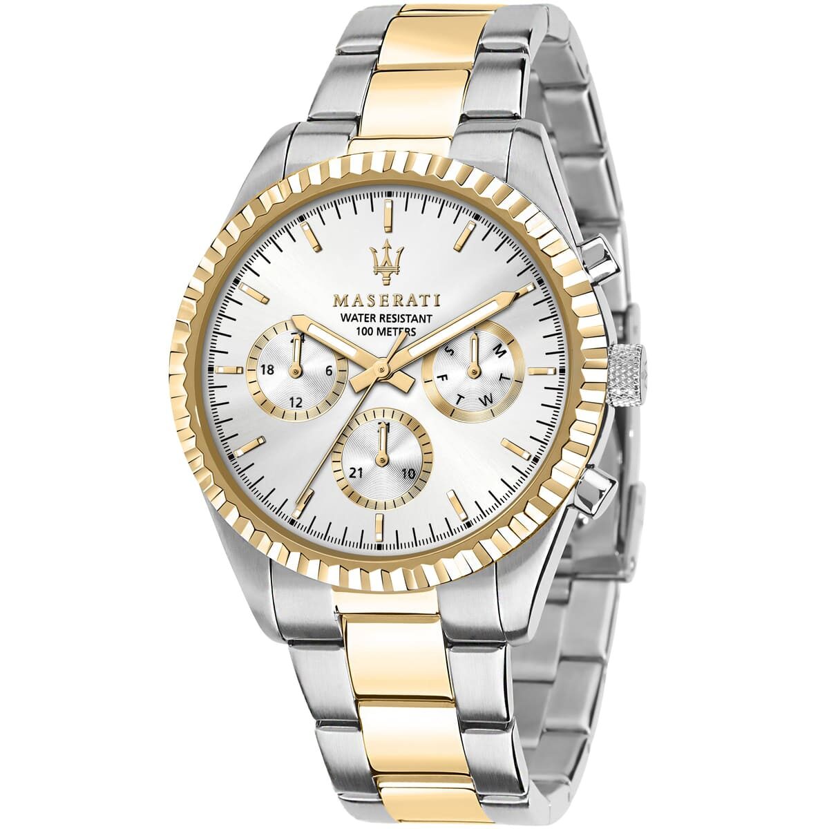 r8853100021-maserati-watch-men-silver-dial-metal-stainless-steel-gold-two-tone-strap-quartz-battery-analog-day-date-month-water-resistant-100-meters-competizione