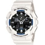 Casio-G-Shock-Watch-For-Men-GA100B-7A-with-black-dial-resin-strap-with-white-color-GA100B-7A