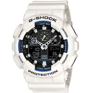 Casio-G-Shock-Watch-For-Men-GA100B-7A-with-black-dial-resin-strap-with-white-color-GA100B-7A