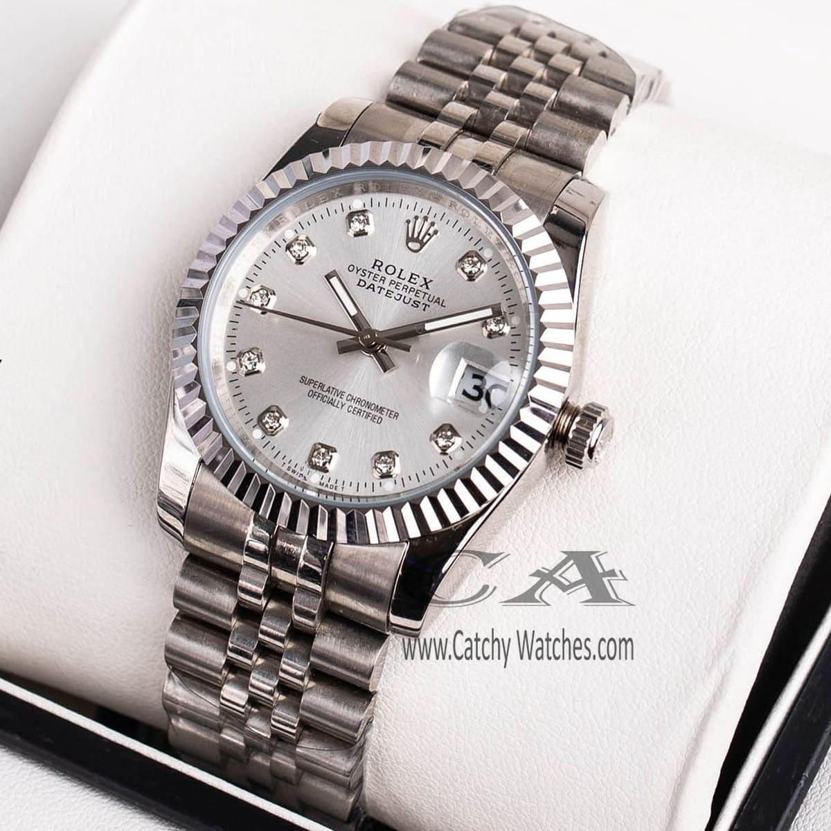 Rolex-Watch-For-Ladies-In-Egypt-With-Silver-Strap-Stainless-Steel-Belt-Silver-Dial