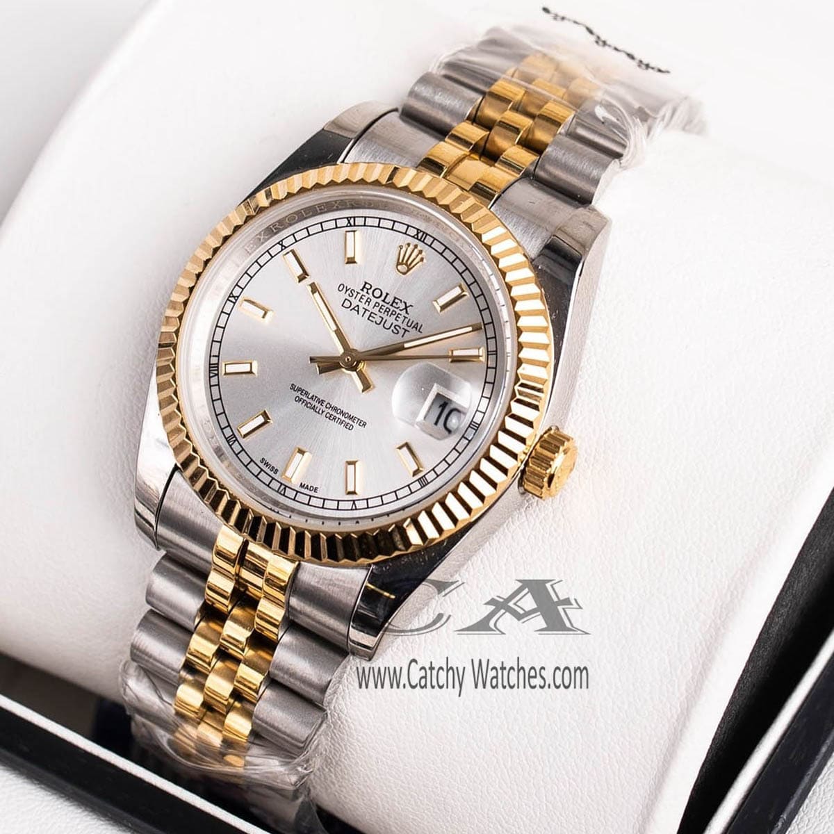 Rolex-Watch-For-Ladies-In-Egypt-With-Silver-Strap-Stainless-Steel-Belt-Silver-Dial-anlog