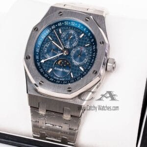 Get Now AP Audemar Piguet watch For Men With metal stainless steel Strap Silver Color & Black Dial chronograph .Get It Inside Cairo and Alexandria With In 24hr