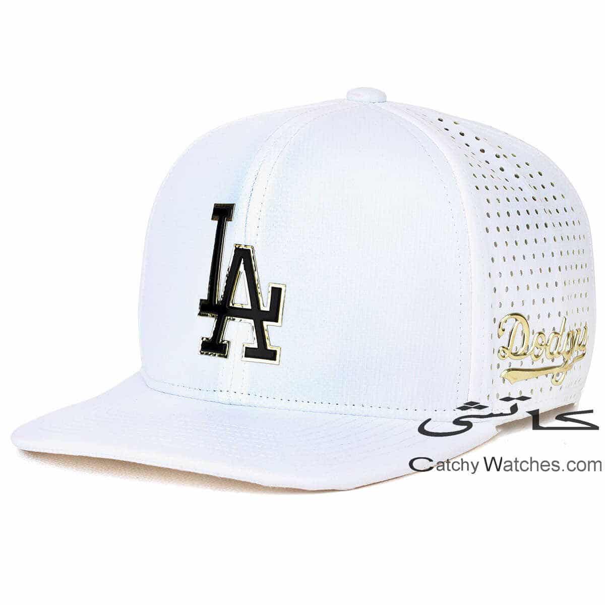 Dodgers-la-los-angeles-white-snapback-cotton-flat-hip-hop-cap