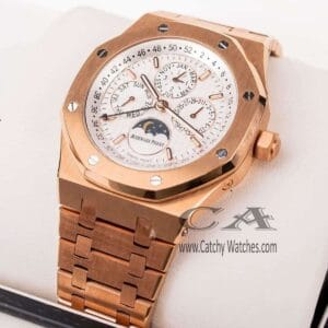 audemars-pigaut-watch-for-menrode-gold-stainless-steel-strap-white-dial