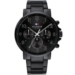 Original-Tommy-Hilfiger-watch-for-men-Daniel-1710383-with-black-dial-stainless-steel-belt-with-black-color