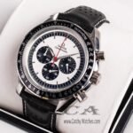 omega-watch-for-men-black-leather-strap-white-dial