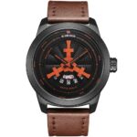 nf9156-b-o-l-bn-original-naviforce-watch-men-black-orange-dial-leather-light-brown-strap-quartz-battery-analog-for-dream