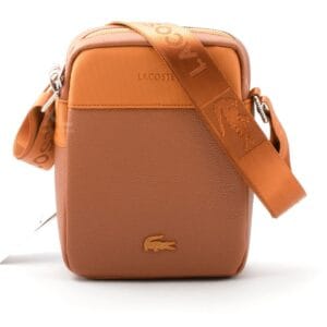 Lacoste-crossbag-with-hand-orange-color-leather-for-men