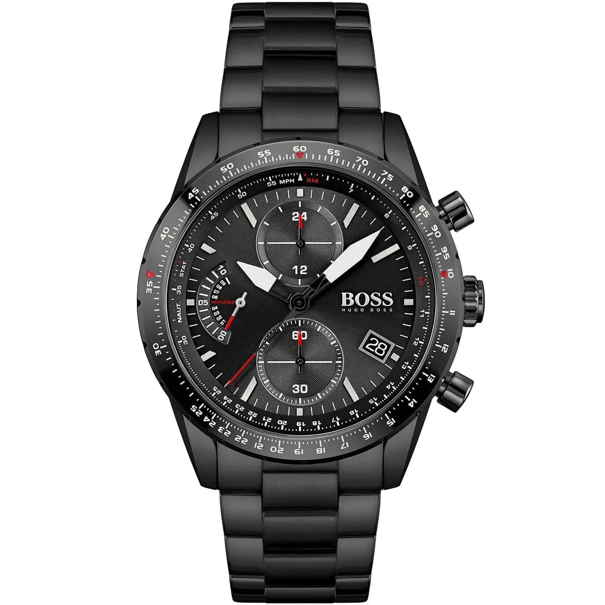 hugo-boss-gents-Watch-from-the-pilot-edition-family-featuring-a-44mm-black-IP-stainless-steel-case-with-slide-rule-bezel-retrograde-chronograph-movement-black-dial-and-black-Water-resistant t