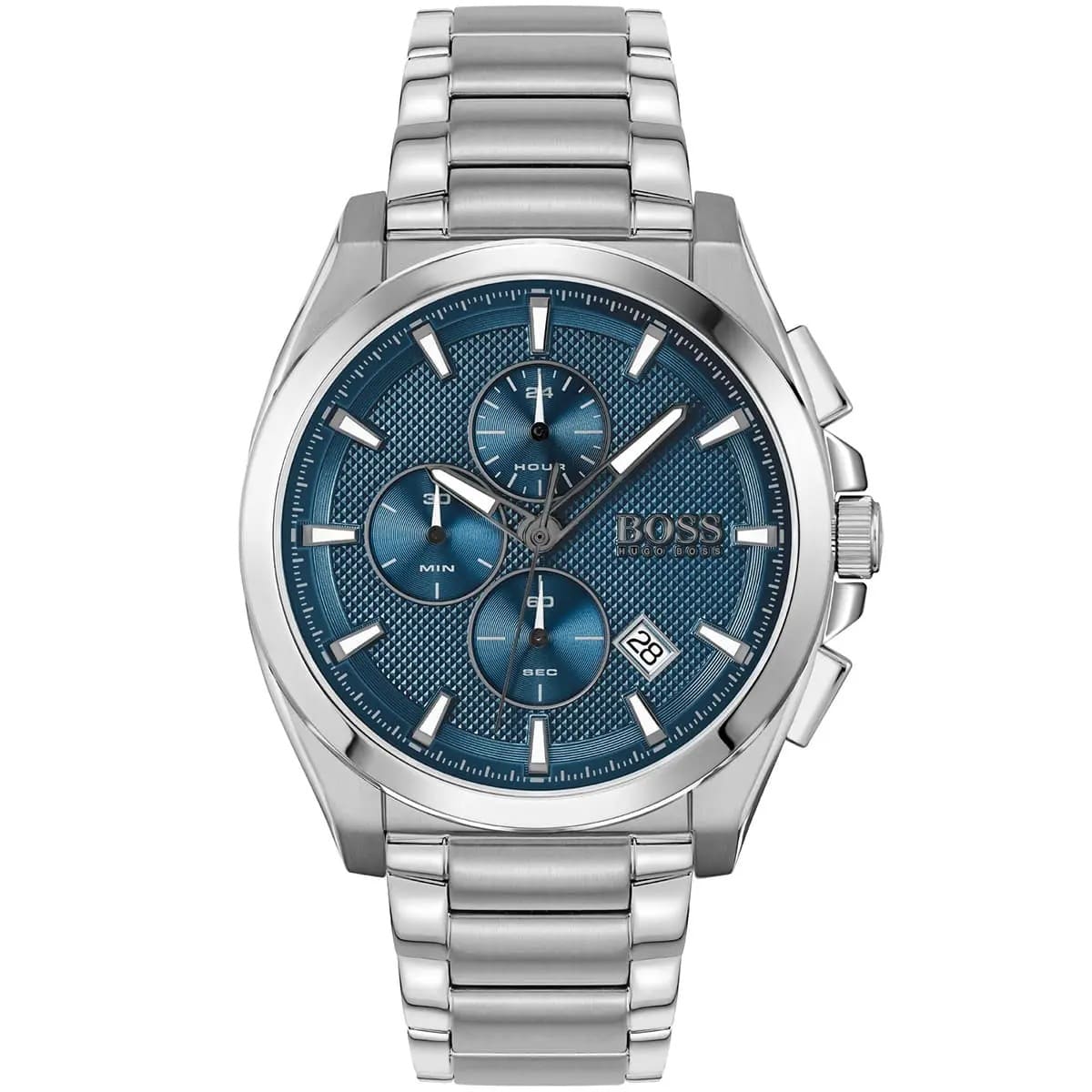 original-1513884-hugo-boss-watch-men-blue-dial-metal-stainless-steel-silver-strap-quartz-battery-analog-chronograph-grandmaster