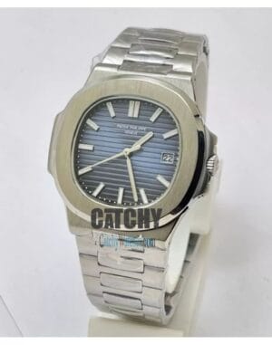 patek-philippe-automatic-watches-Anautilus-Annual-Model-in-Egypt-For-men-with-blue-Dial-and-Silver-Metal-Color-Strap-Silver-Case-sapphire-crystal