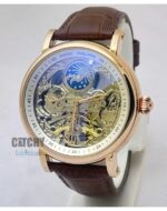 patek-philippe-watches-egypt-for-men-with-silver-Dial-and-brown-leather-color-strap-silver-belt-rose-gold-case