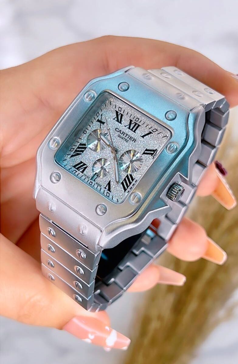 cartier-watch-for-women--in-egypt-silver-color-silver-dial-metal-strap-stainless-steel
