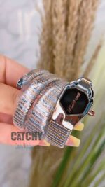 just-cavalli-watch-for-women-3three-turn-snake-shape-with-black-dial-metal-strap-silver-and-gold-color-belt