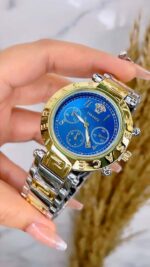 versace-watch-for-women-in-egypt-metal-strap-with-gold-and-silver-color-and-blue-dial-stainless-steel-belt-gold-case