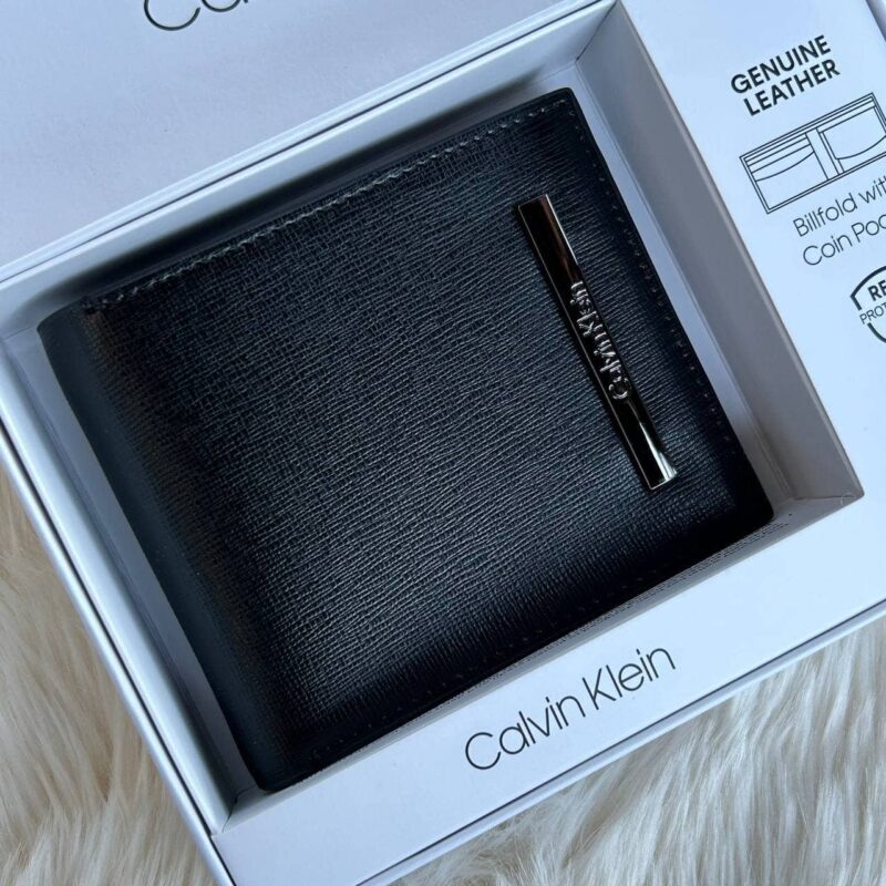 Calvin Klein Wallet For Men Black Leather Color - Image 2