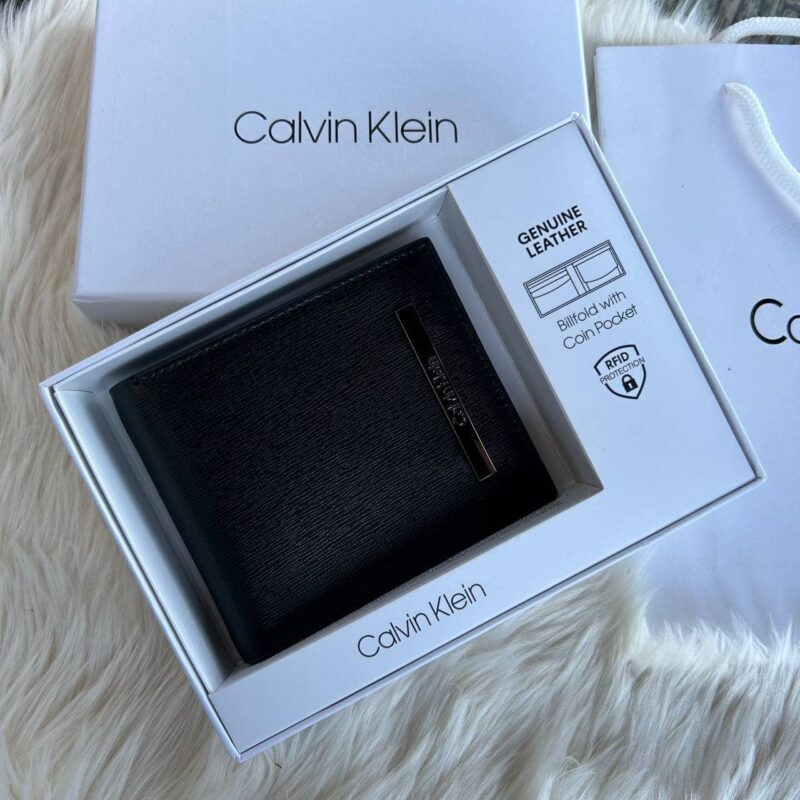 Calvin Klein Wallet For Men Black Leather Color - Image 3