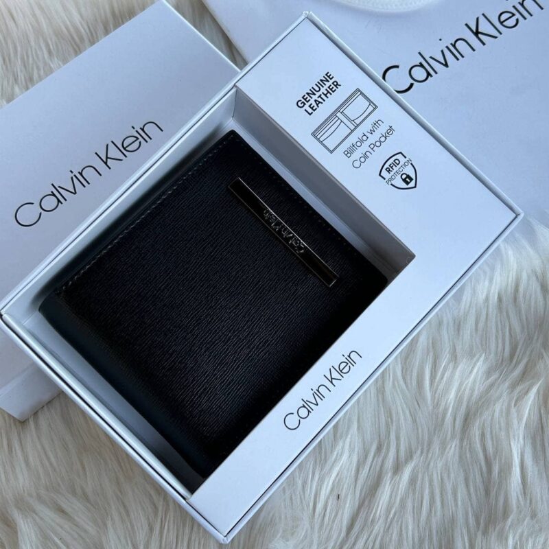 Calvin Klein Wallet For Men Black Leather Color - Image 4