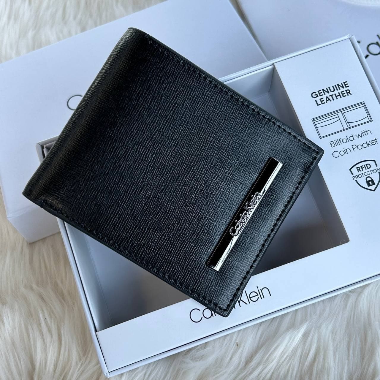 Calvin Klein Wallet For Men Black Leather Color | Catchy Watches
