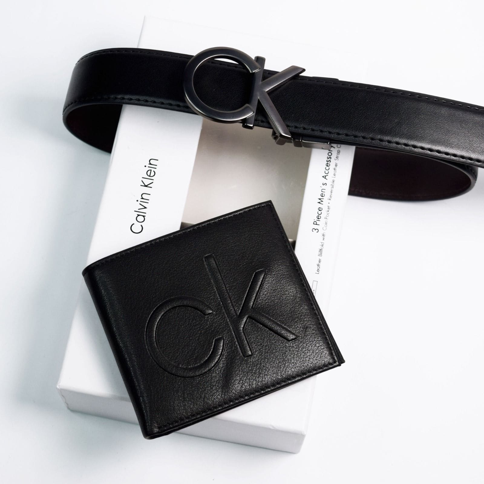 Calvin Klein Set Belt Wallet men Leather