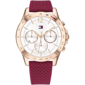 1782200-original-women-tommy-hilfiger-watch-red-rubber-strap