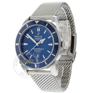 breitling-super-ocean-heritageII-watch-men-mesh-strap-metal-blue-dial-egypt