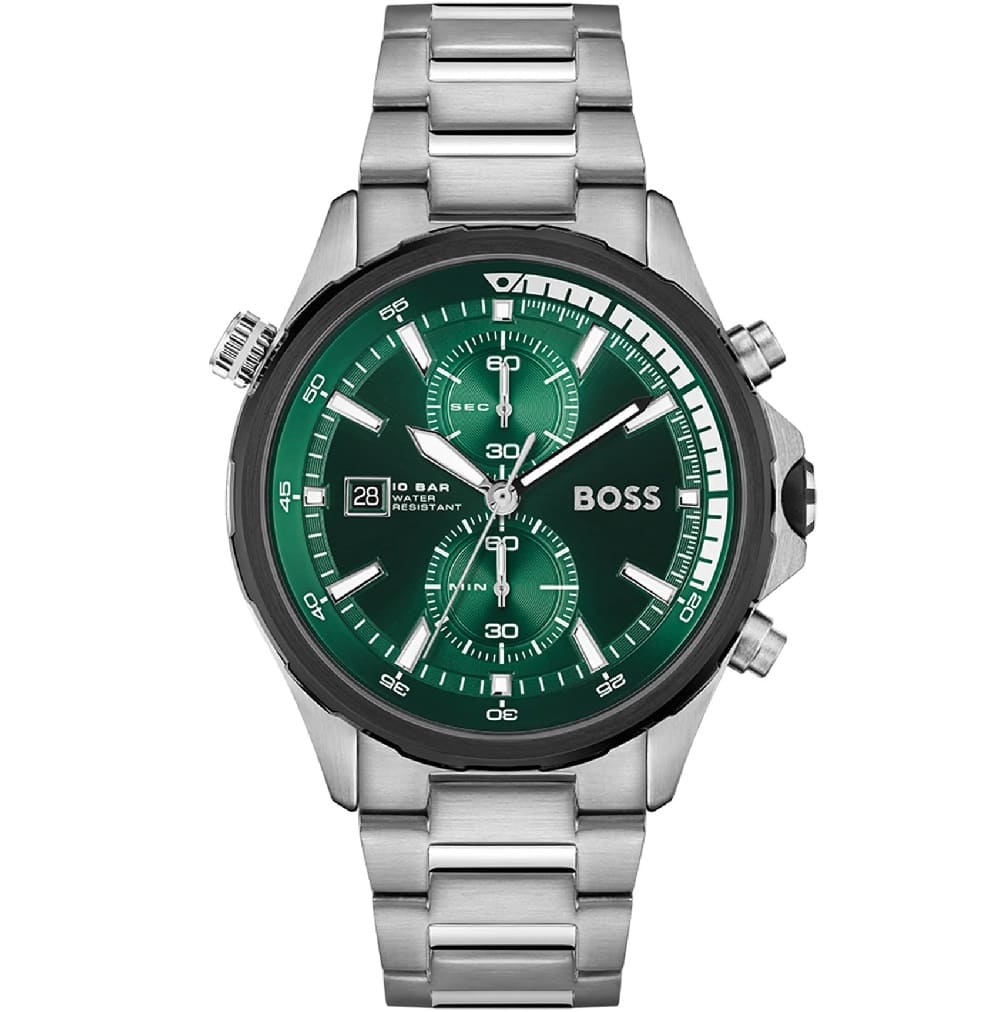 1513930-original-hugo-boss-watch-green-black-dial-color-silver-metal-strap-egypt-globetrotter