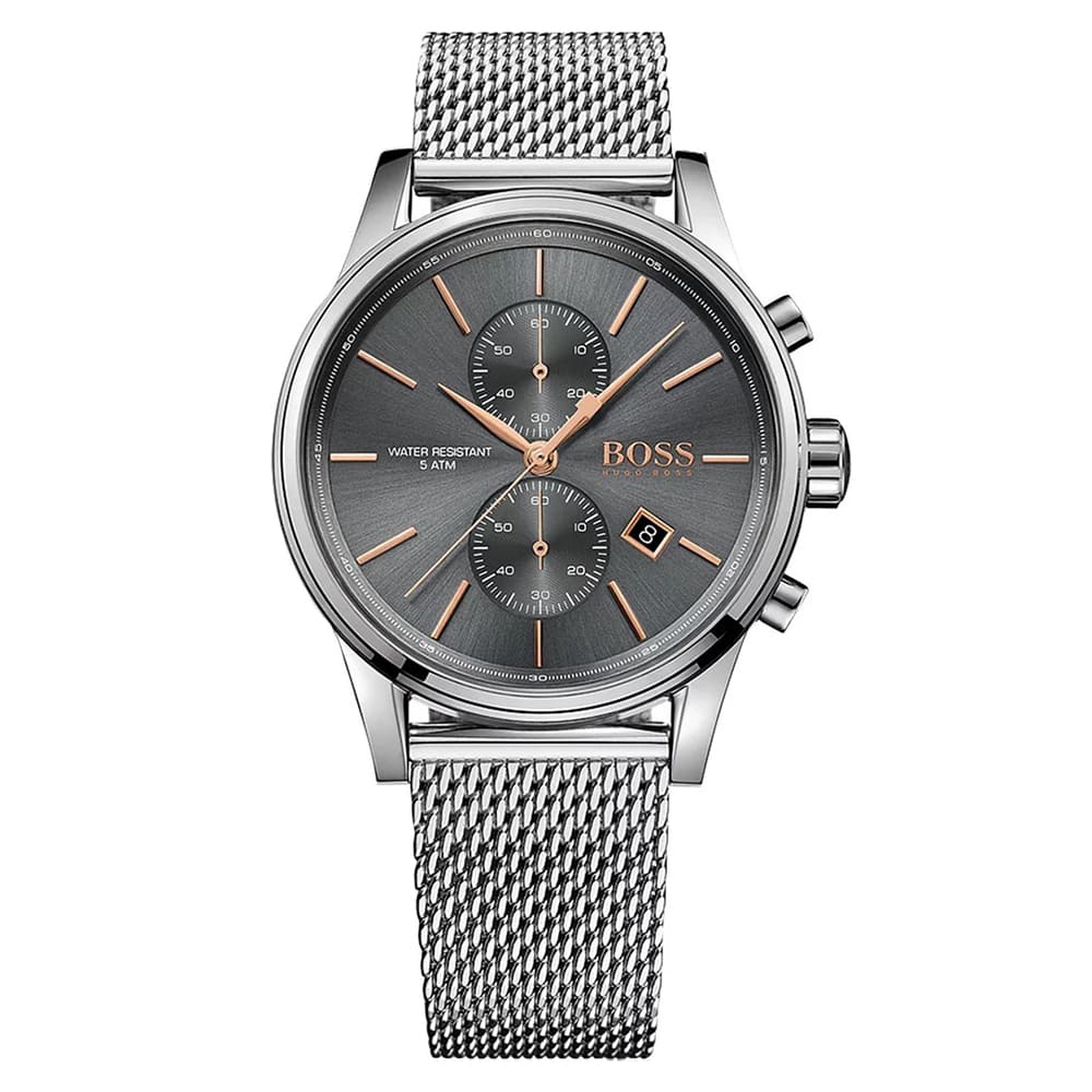 Hugo-Boss-1513440-Men-original-watch-grey-dial-silver-metal-mesh-strap-egypt