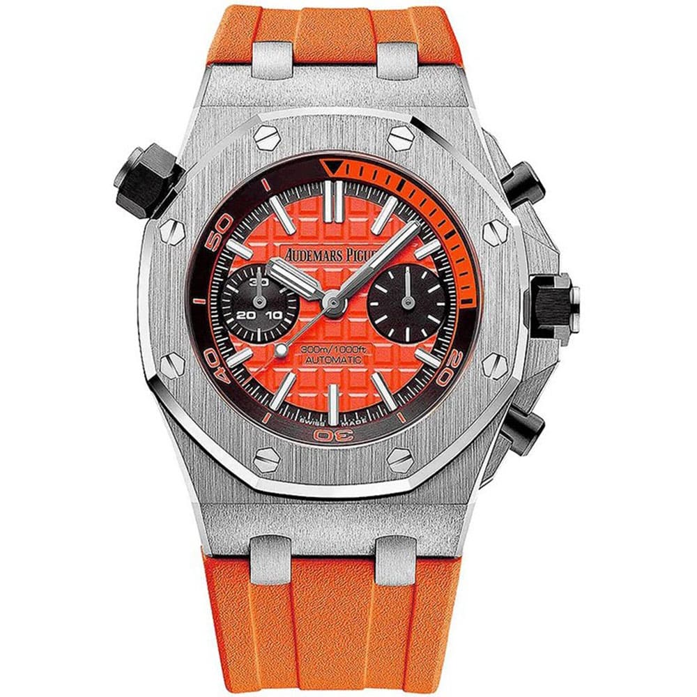 audemars-piguet-royal-oak-offshore-diver-chronograph-42mm-watch-orange-color-dial-automatic