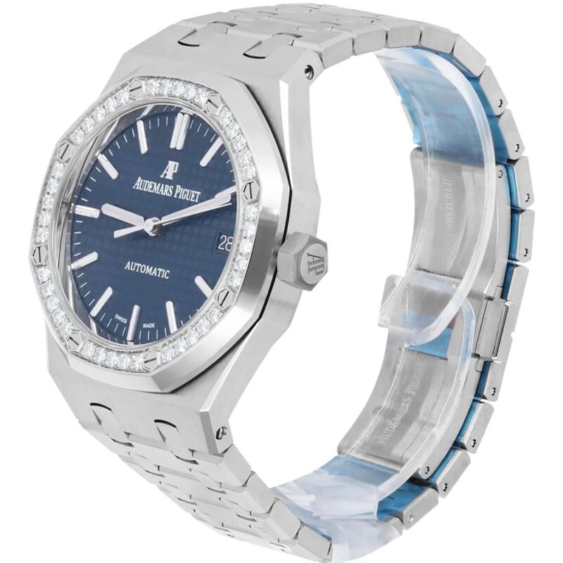 Audemars Piguet Royal Oak Womens Watch Blue Silver - Image 3