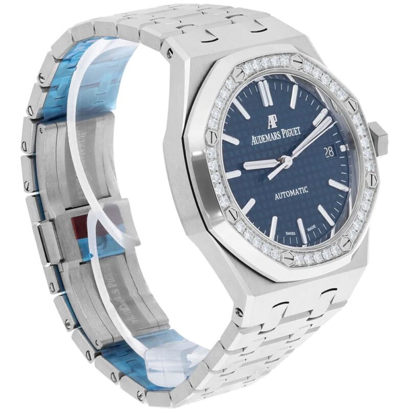 Audemars Piguet Royal Oak Womens Watch Blue Silver - Image 4