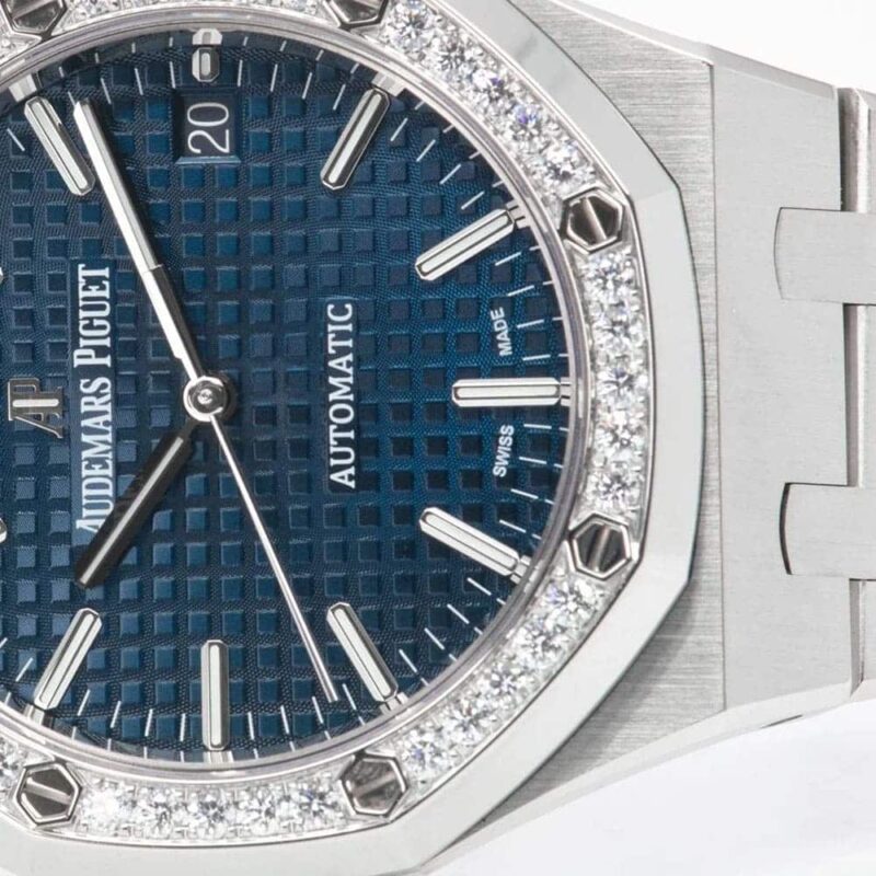 Audemars Piguet Royal Oak Womens Watch Blue Silver - Image 5